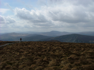 Views across the Wicklow mountains from the Wicklow Way.